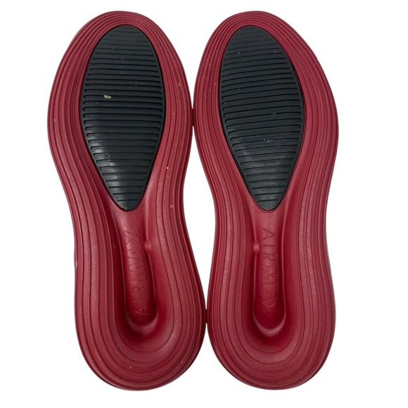 Nike Air Max 720 Saturn Black Team Red Thunder Gray Leather Sneakers Size 7.5 - Picture 6 of 16